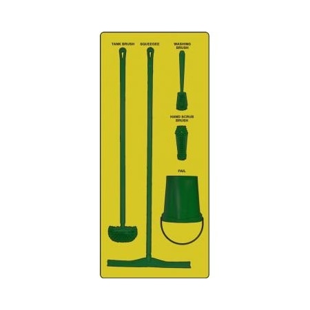 Accuform WET ZONE STOREBOARDS ULTRA PSB713YLGN PSB713YLGN